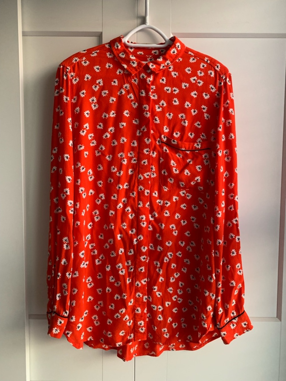 GANNI Floral Button-Up Blouse - Women Tops size 42